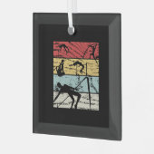 Hoge Sprong Retro Glas Ornament (Voorkant links)