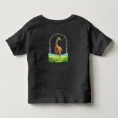 hoge staande giraffe kinder shirts (Achterkant)