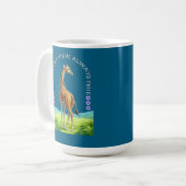 hoge staande giraffe koffiemok (Voorkant links)