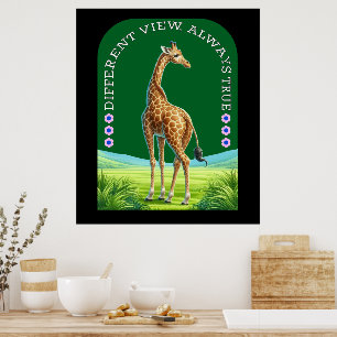 hoge staande giraffe poster