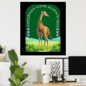 hoge staande giraffe poster (Thuiskantoor)