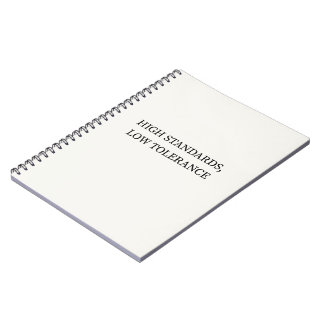 Hoge Standaarden, Lage Tolerantie Minimalistische  Notitieboek