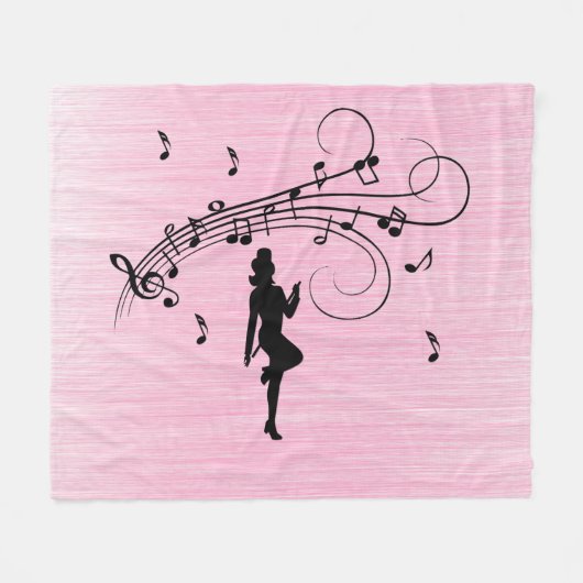 Hoge stapdans naar de muziek fleece deken (Voorkant (Horizontaal))