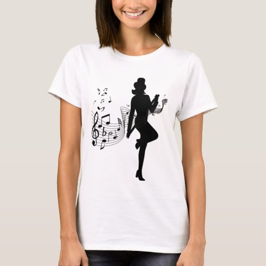 Hoge stapdans naar de muziek t-shirt (Voorkant)