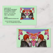 HOGE STIJLLADIES-MODE, TAILORS-VISITEKAARTJES VISITEKAARTJE (Voorkant / Achterkant)