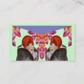 HOGE STIJLLADIES-MODE, TAILORS-VISITEKAARTJES VISITEKAARTJE (Achterkant)