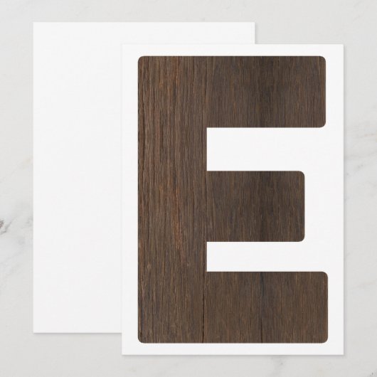 Hoge Stoel 1e Verjaardag Banner Letter E voor ONE Kaart (Voorkant / Achterkant)