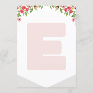 Hoge Stoel 1e Verjaardag Banner Woodland Letter E Kaart
