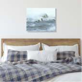 Hoge Surf - Buitenbanken North Carolina Canvas Afdruk (Insitu (Slaapkamer))