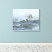 Hoge Surf - Buitenbanken North Carolina Canvas Afdruk (Insitu (Houten vloer))