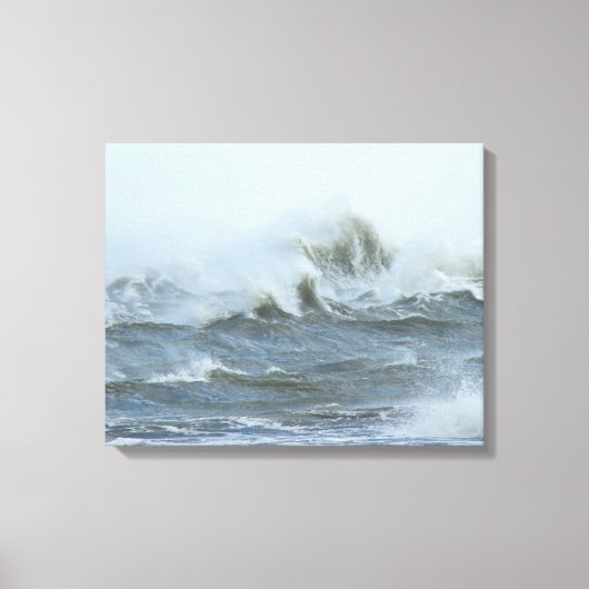Hoge Surf - Buitenbanken North Carolina Canvas Afdruk (Voorkant)