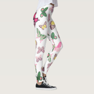 Hoge taille vlinder geruit & dierenprint leggings