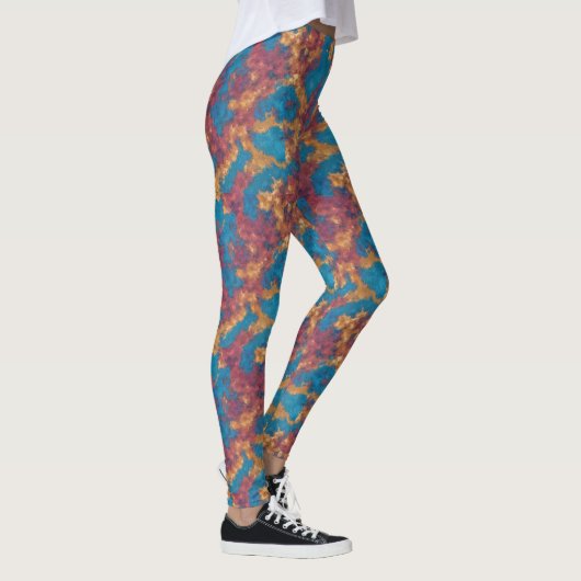 Hoge Taille Yoga Leggings met Uniek Patroon (Rechts)