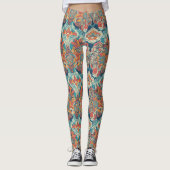 Hoge Taille Yoga Leggings met Uniek Patroon (Voorkant)