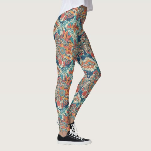 Hoge Taille Yoga Leggings met Uniek Patroon (Rechts)