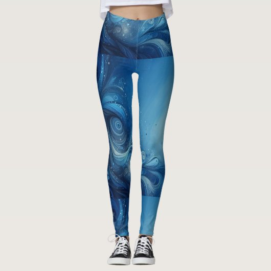 Hoge Taille Yoga Leggings met Uniek Patroon (Voorkant)
