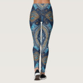 Hoge Taille Yoga Leggings met Uniek Patroon (Achterkant)