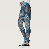 Hoge Taille Yoga Leggings met Uniek Patroon (Links)