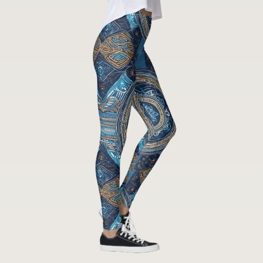 Hoge Taille Yoga Leggings met Uniek Patroon (Rechts)