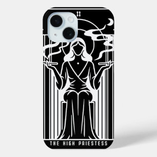 Hoge Tarotpriesteres Vrouwelijke Wiet Roken Occult iPhone 15 Case