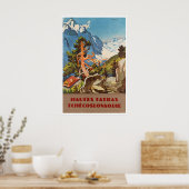 Hoge Tatra's Kunst Tsjecho-Slowakije Ski-poster Sl Poster (Keuken)