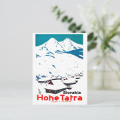 Hoge Tatras, Logkool in sneeuw,  Briefkaart (Staand voorkant)