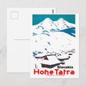 Hoge Tatras, Logkool in sneeuw,  Briefkaart (Voorkant / Achterkant)