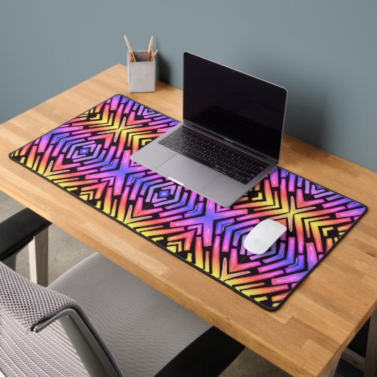 Hoge Tech Sci-Fi Neon Paars Geel Roze Bureaumat (Kantoor 2)