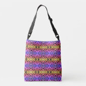 Hoge Tech Sci-Fi Neon Paars Geel Roze  Crossbody Tas (Achterkant)