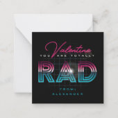 Hoge technologie 80s Heet Roze Totaal Geweldige Va Notitiekaartje (Voorkant)