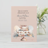 Hoge Thee Bruids Douche uitnodiging (Staand voorkant)
