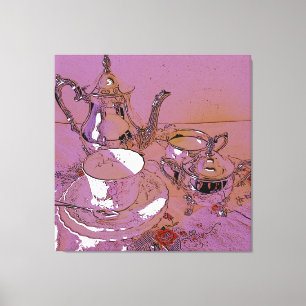 Hoge thee canvas afdruk