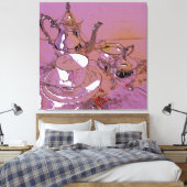 Hoge thee canvas afdruk (Insitu (Slaapkamer))