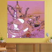 Hoge thee canvas afdruk (Insitu (Woonkamer))