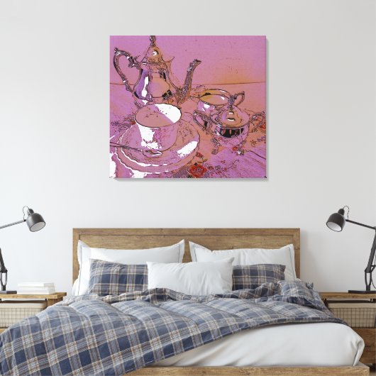 Hoge thee canvas afdruk (Insitu (Slaapkamer))