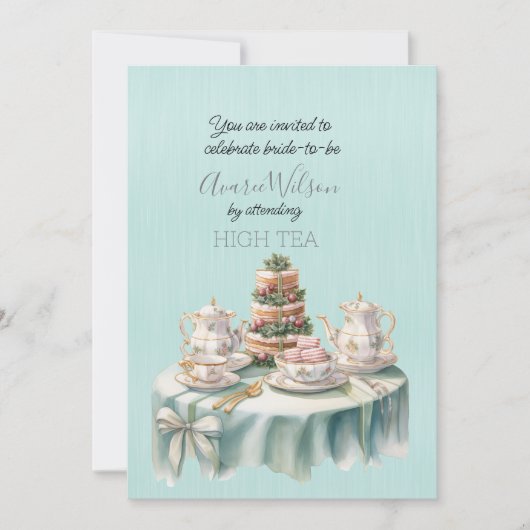 Hoge Thee Douche uitnodiging (Voorkant)