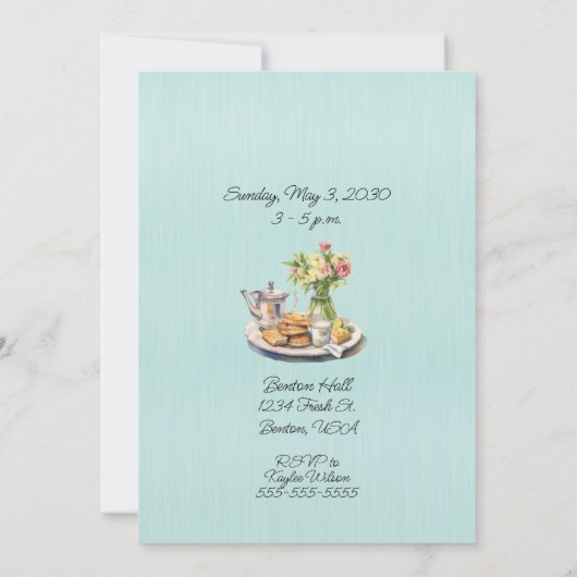 Hoge Thee Douche uitnodiging (Achterkant)