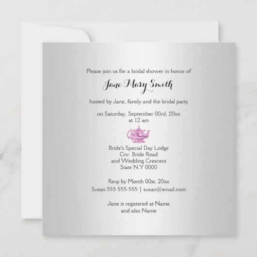 Hoge thee kaart (Achterkant)