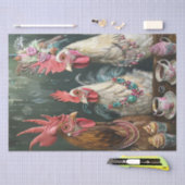 Hoge Thee Kippen Pluimvee Decoupage Tissuepapier (Craft)