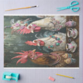 Hoge Thee Kippen Pluimvee Decoupage Tissuepapier (Craft)