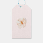 Hoge Thee Pastel Roze Gouden Bruidsdouche Cadeaulabel (Achterkant)