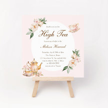Hoge Thee Pastel Roze Gouden Bruidsdouche
