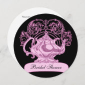 Hoge thee roze zwart kaart (Voorkant / Achterkant)