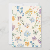Hoge Thee voor de Bruid Wildflower Bruiloftsborrel Kaart (Achterkant)
