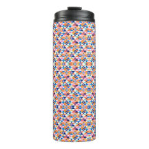 Hoge tumbler met een levendig geometrisch patroon