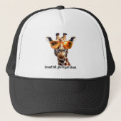 Hoge Uitzichten Giraffe met zonnebril Trucker Pet (Voorkant)