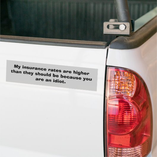Hoge verzekering bumpersticker (Op Truck)