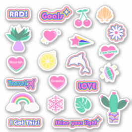 Hoge Vibe Custom-Cut Vinyl Sticker Sheet V2 NIEUW