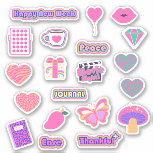 Hoge Vibe Custom-Cut Vinyl Sticker Sheet V3 (Voorkant)