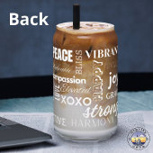 Hoge vibe Ik ben positief gereinigd Energized Wate Blikvorm Glas